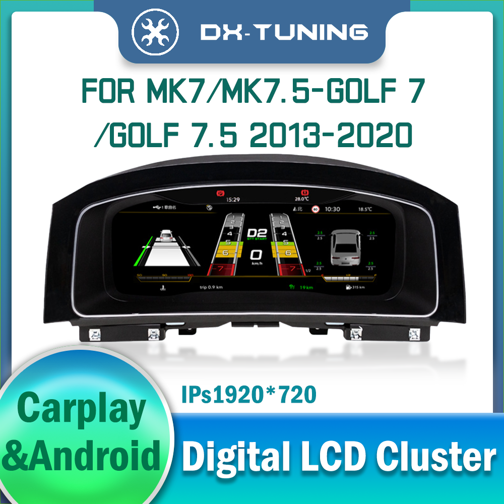 LCD Digital Dashboard Cluster For MK7 mk7.5 Golf 7 Golf 7.5 2013-2020 Years virtual Instrument Paneel Cockpit