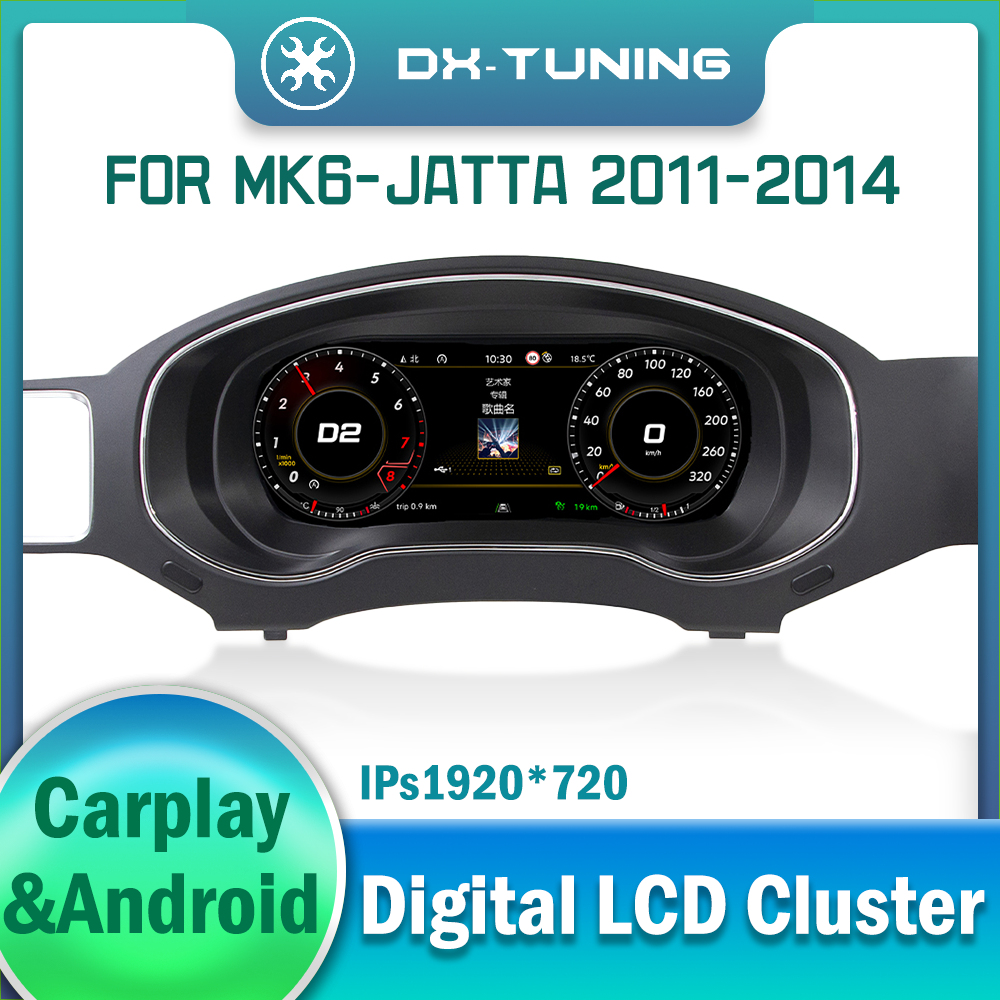 Instrument Cluster for VW Jetta Sagitar 2011-2014 Digital LCD Panel Speedometer Virtual Gauge