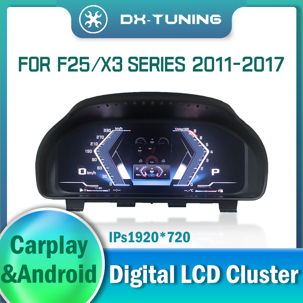 LCD Digital Dashboard for BMW X3 Series F25 2011 2012 2013 2014 2015 2016 2017 Instrument Cluster Cockpit