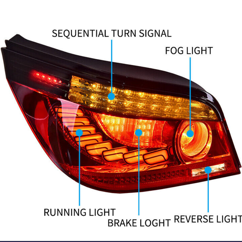 Taillights For BMW E60 2003 TO 2010 BMW E60 LED Taillight