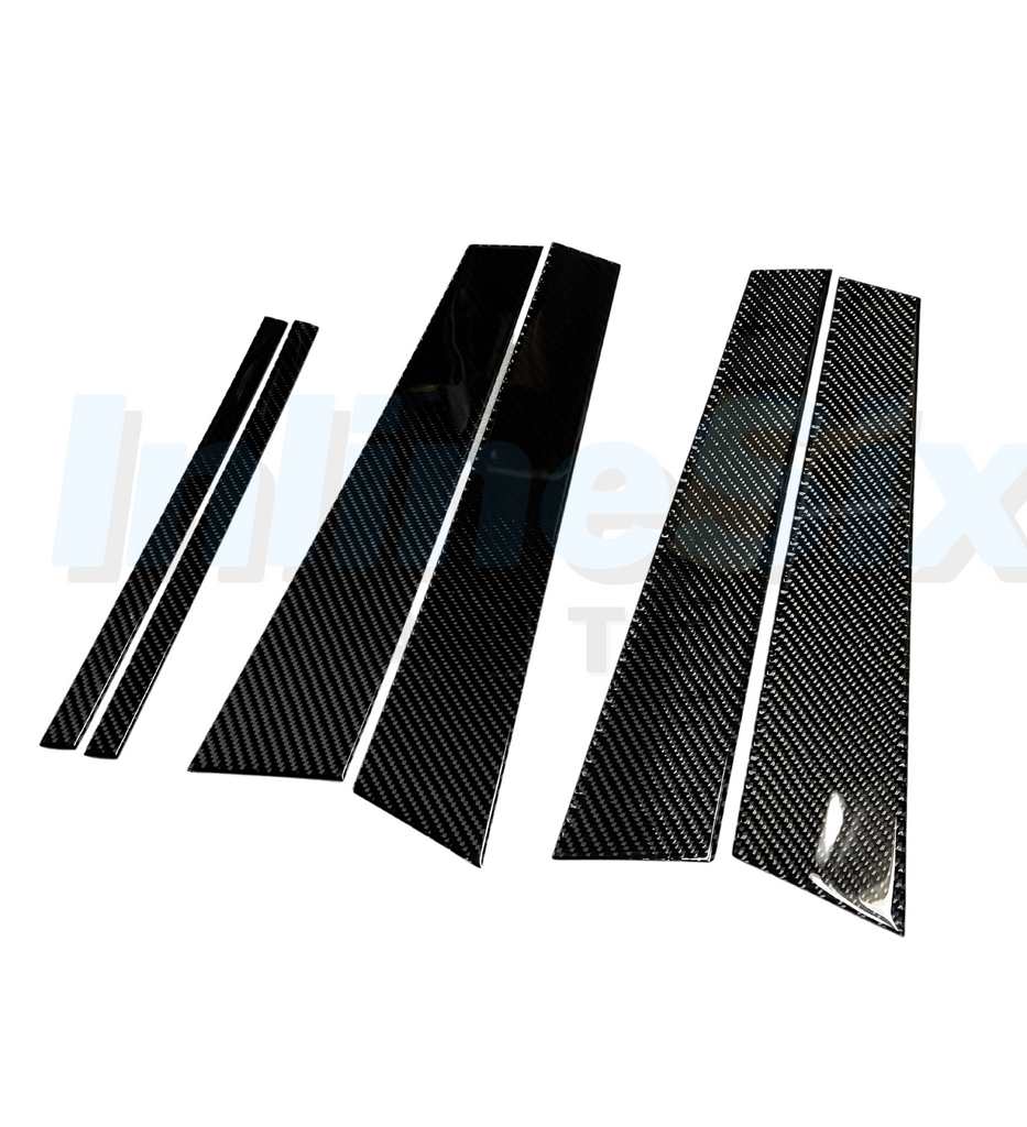 Carbon Fiber Overlay Pillar Covers for BMW F30 3-Series
